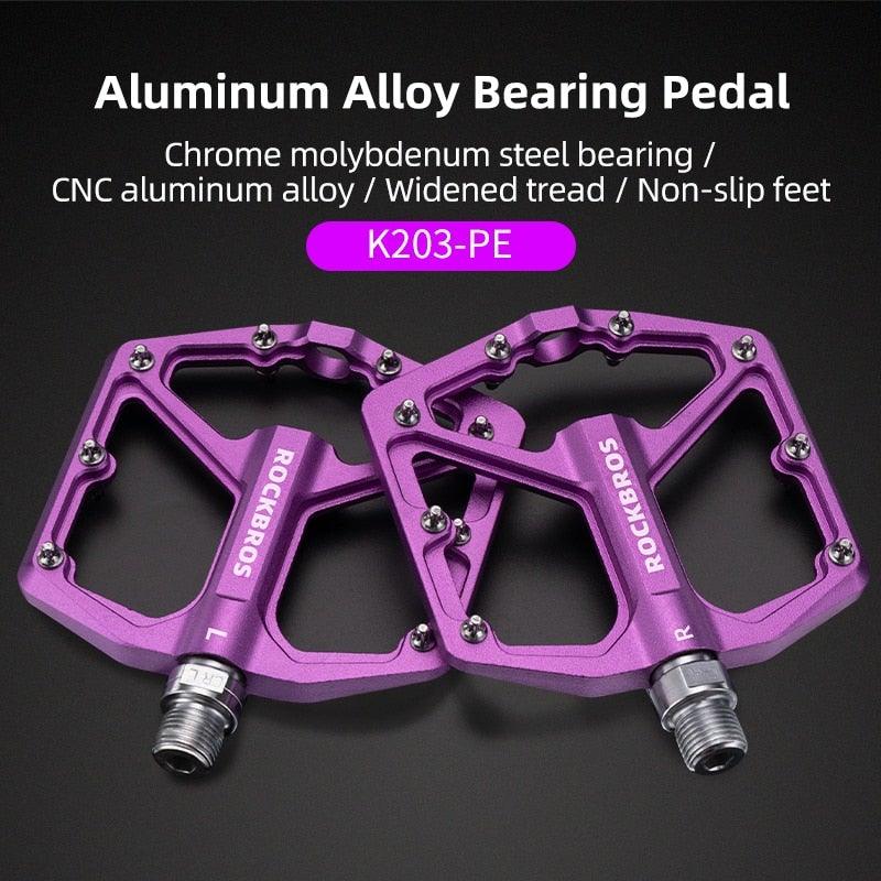 Aluminum Alloy Bicycle Pedals Road Anti-Slip Ultralight Sealed Bearing One-Piece Molding Anti-Oxidation Bike Pedals Mountain Bike Pedals Flat Pedals Nylon Fiber Bicycle Platform Pedals For Road Mountain Stevvex