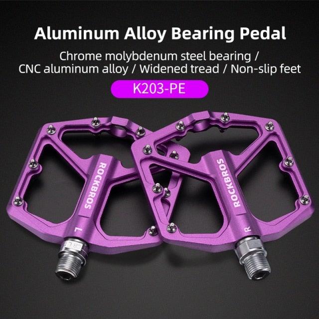 Aluminum Alloy Bicycle Pedals Road Anti-Slip Ultralight Sealed Bearing One-Piece Molding Anti-Oxidation Bike Pedals Mountain Bike Pedals Flat Pedals Nylon Fiber Bicycle Platform Pedals For Road Mountain Stevvex