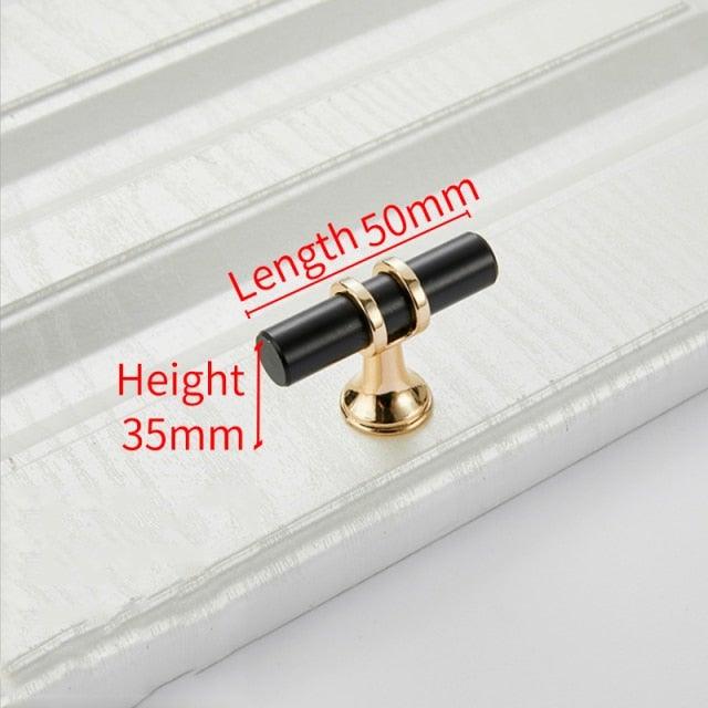 Aluminum Alloy Black Gold Door Handle Wardrobe Kitchen Cabinet Drawer Solid Handle Furniture Handle European Modern Hardware Modern Furniture Cupboard Door Drawer Handles Stevvex