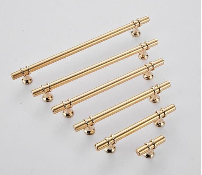 Aluminum Alloy Black Gold Door Handle Wardrobe Kitchen Cabinet Drawer Solid Handle Furniture Handle European Modern Hardware Modern Furniture Cupboard Door Drawer Handles Stevvex