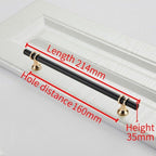 Aluminum Alloy Black Gold Door Handle Wardrobe Kitchen Cabinet Drawer Solid Handle Furniture Handle European Modern Hardware Modern Furniture Cupboard Door Drawer Handles Stevvex