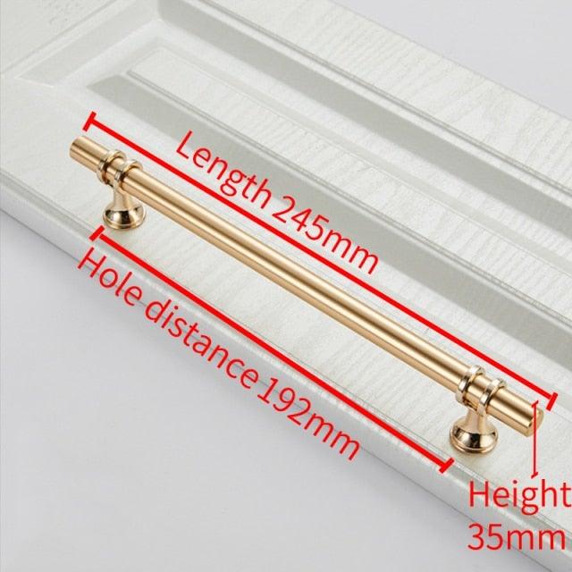 Aluminum Alloy Black Gold Door Handle Wardrobe Kitchen Cabinet Drawer Solid Handle Furniture Handle European Modern Hardware Modern Furniture Cupboard Door Drawer Handles Stevvex