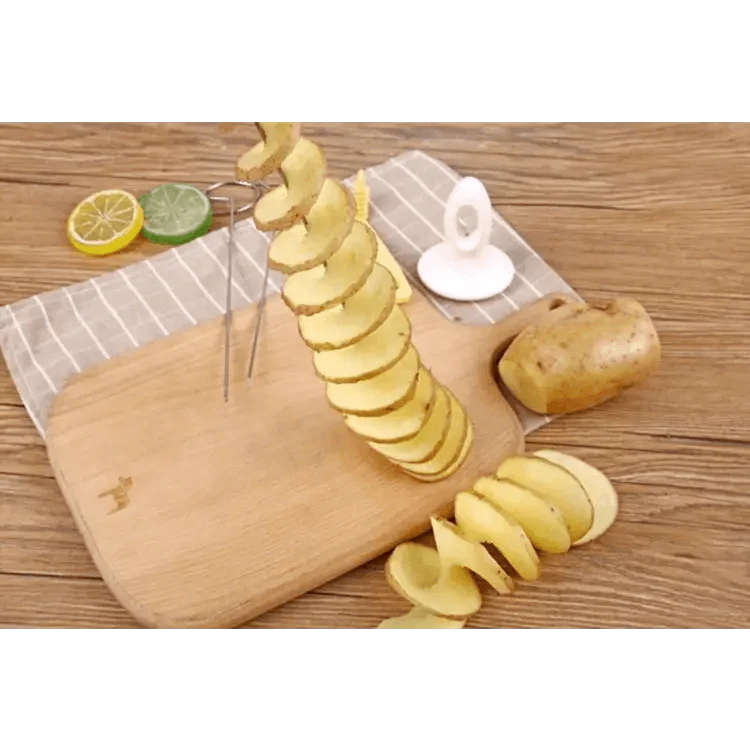 Amazing 2PC Potato Spiral Cutter Cucumber Slicer Kitchen Accessories Vegetable Spiralizer Spiral Potato Cutter Slicer Kitchen Gadgets Stevvex