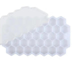 Amazing Honeycomb Ice Cube Trays Reusable Silicone Ice cube Mold Free Ice maker with Removable Lids Stevvex