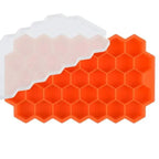 Amazing Honeycomb Ice Cube Trays Reusable Silicone Ice cube Mold Free Ice maker with Removable Lids Stevvex
