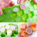 Amazing Honeycomb Ice Cube Trays Reusable Silicone Ice cube Mold Free Ice maker with Removable Lids Stevvex
