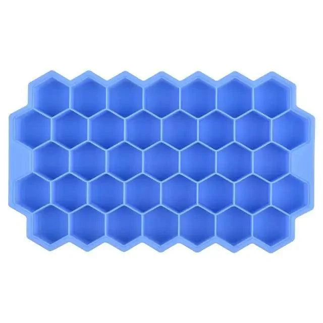 Amazing Honeycomb Ice Cube Trays Reusable Silicone Ice cube Mold Free Ice maker with Removable Lids Stevvex