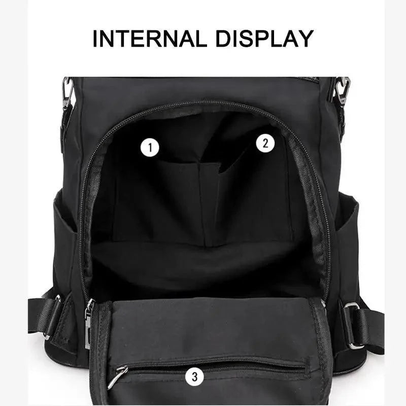 Amaznig Anti-theft Backpack In Waterproof Fabric Large Shoulder Bag With Large Capacity For Women And Men Stevvex