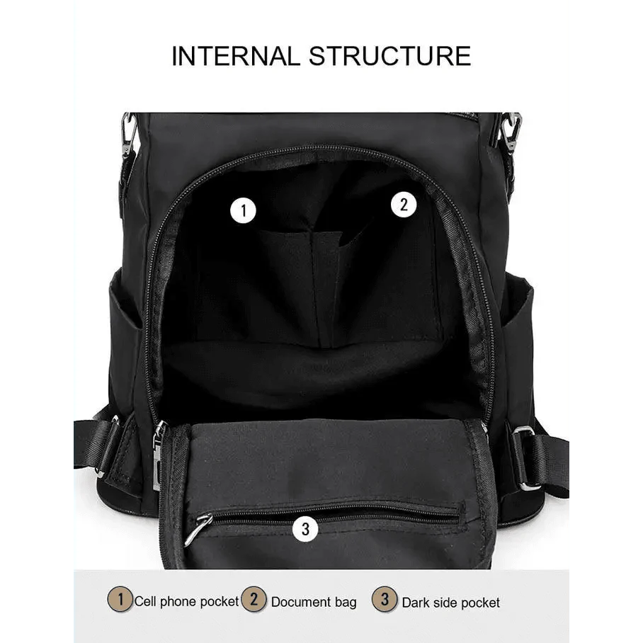 Amaznig Anti-theft Backpack In Waterproof Fabric Large Shoulder Bag With Large Capacity For Women And Men Stevvex