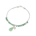 Amazonite Sterling Silver Beaded Bracelet With Pearl