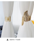 Angel's Wing Curtain Strap Modern Simple Curtain Clip Without Punching And Installation Of Metal Decorative Curtain Buckle Curtain Tiebacks Clips For Window Drapes Holdbacks Decorative Sheer Curtain Tiebacks For Girl' Room Stevvex