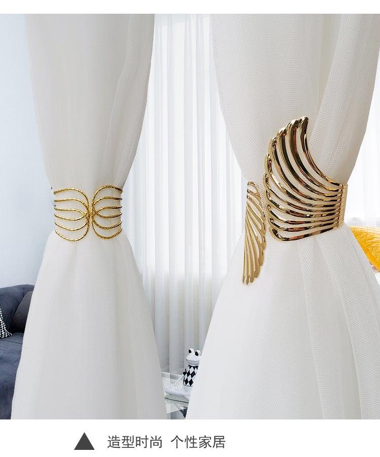 Angel's Wing Curtain Strap Modern Simple Curtain Clip Without Punching And Installation Of Metal Decorative Curtain Buckle Curtain Tiebacks Clips For Window Drapes Holdbacks Decorative Sheer Curtain Tiebacks For Girl' Room Stevvex