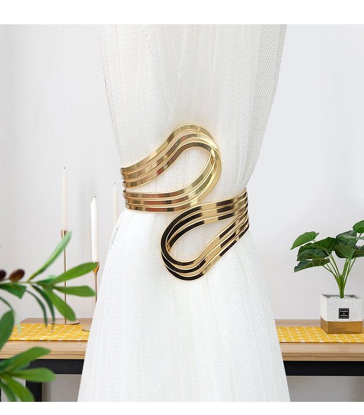 Angel's Wing Curtain Strap Modern Simple Curtain Clip Without Punching And Installation Of Metal Decorative Curtain Buckle Curtain Tiebacks Clips For Window Drapes Holdbacks Decorative Sheer Curtain Tiebacks For Girl' Room Stevvex