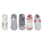 Animal Cotton Socks Female Cat With Dog Summer Short Sock Slippers Women Casual Soft Funny Boat Socks Women Winter Fuzzy Warm Slipper Floor Socks Cute Cartoon Animal Embroidery Coral Foot let Sock Sleeping Warmer Stevvex