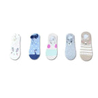 Animal Cotton Socks Female Cat With Dog Summer Short Sock Slippers Women Casual Soft Funny Boat Socks Women Winter Fuzzy Warm Slipper Floor Socks Cute Cartoon Animal Embroidery Coral Foot let Sock Sleeping Warmer Stevvex