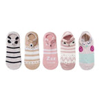 Animal Cotton Socks Female Cat With Dog Summer Short Sock Slippers Women Casual Soft Funny Boat Socks Women Winter Fuzzy Warm Slipper Floor Socks Cute Cartoon Animal Embroidery Coral Foot let Sock Sleeping Warmer Stevvex