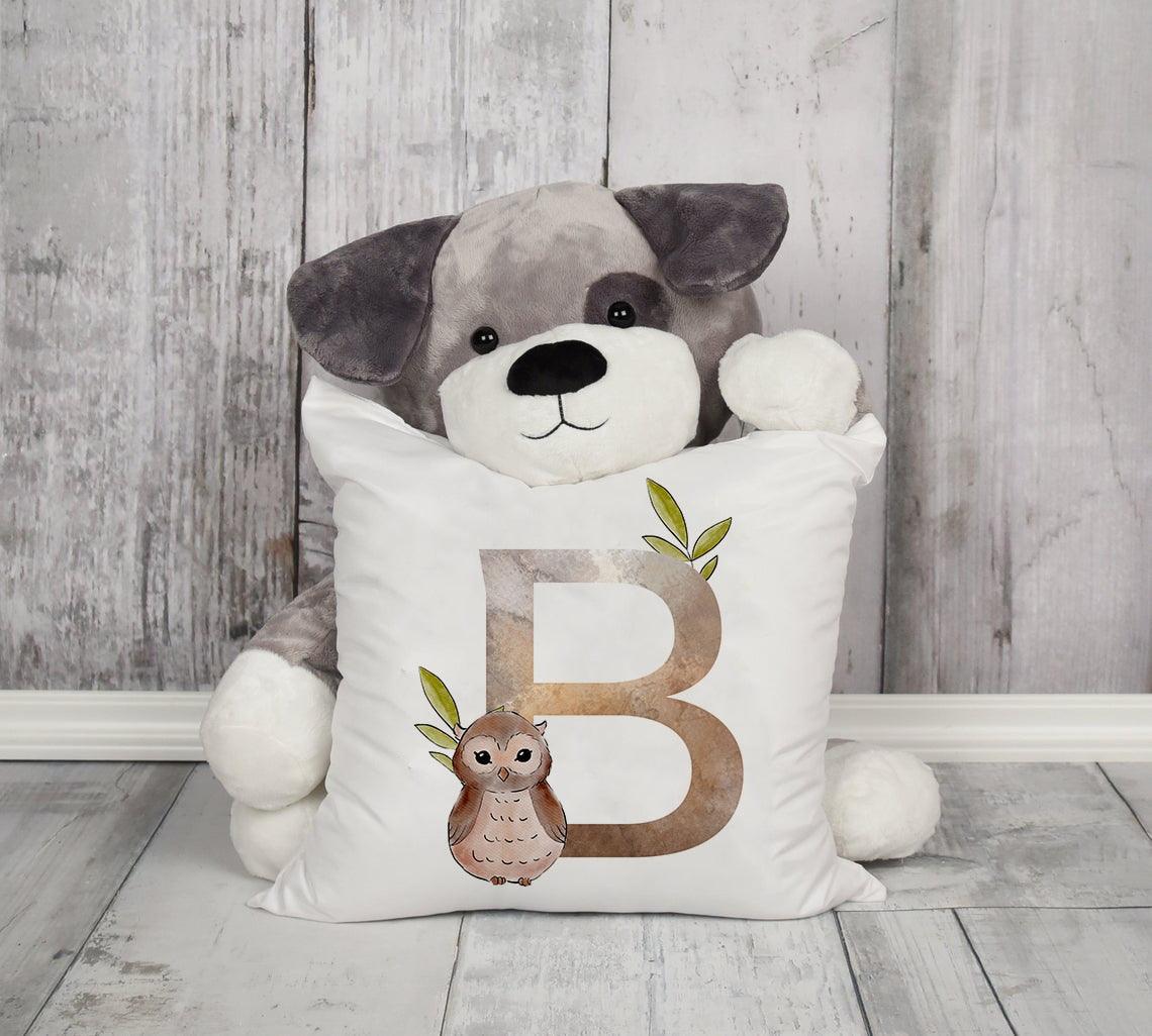 Animal Printed Pillow Cover Cartoon Giraffe Fox Bunny White Seat Polyester Decorative Cushion Cover Sofa Kids Room Alphabet Pillow Cover With Cute Animals Pillow Cases Outdoor Indoor Square Cushion Covers For Home Sofa Couch 45x45cm Stevvex