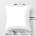Animal Printed Pillow Cover Cartoon Giraffe Fox Bunny White Seat Polyester Decorative Cushion Cover Sofa Kids Room Alphabet Pillow Cover With Cute Animals Pillow Cases Outdoor Indoor Square Cushion Covers For Home Sofa Couch 45x45cm Stevvex