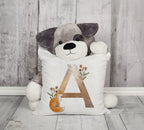 Animal Printed Pillow Cover Cartoon Giraffe Fox Bunny White Seat Polyester Decorative Cushion Cover Sofa Kids Room Alphabet Pillow Cover With Cute Animals Pillow Cases Outdoor Indoor Square Cushion Covers For Home Sofa Couch 45x45cm Stevvex