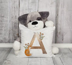 Animal Printed Pillow Cover Cartoon Giraffe Fox Bunny White Seat Polyester Decorative Cushion Cover Sofa Kids Room Alphabet Pillow Cover With Cute Animals Pillow Cases Outdoor Indoor Square Cushion Covers For Home Sofa Couch 45x45cm Stevvex