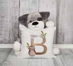 Animal Printed Pillow Cover Cartoon Giraffe Fox Bunny White Seat Polyester Decorative Cushion Cover Sofa Kids Room Alphabet Pillow Cover With Cute Animals Pillow Cases Outdoor Indoor Square Cushion Covers For Home Sofa Couch 45x45cm Stevvex