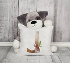 Animal Printed Pillow Cover Cartoon Giraffe Fox Bunny White Seat Polyester Decorative Cushion Cover Sofa Kids Room Alphabet Pillow Cover With Cute Animals Pillow Cases Outdoor Indoor Square Cushion Covers For Home Sofa Couch 45x45cm Stevvex