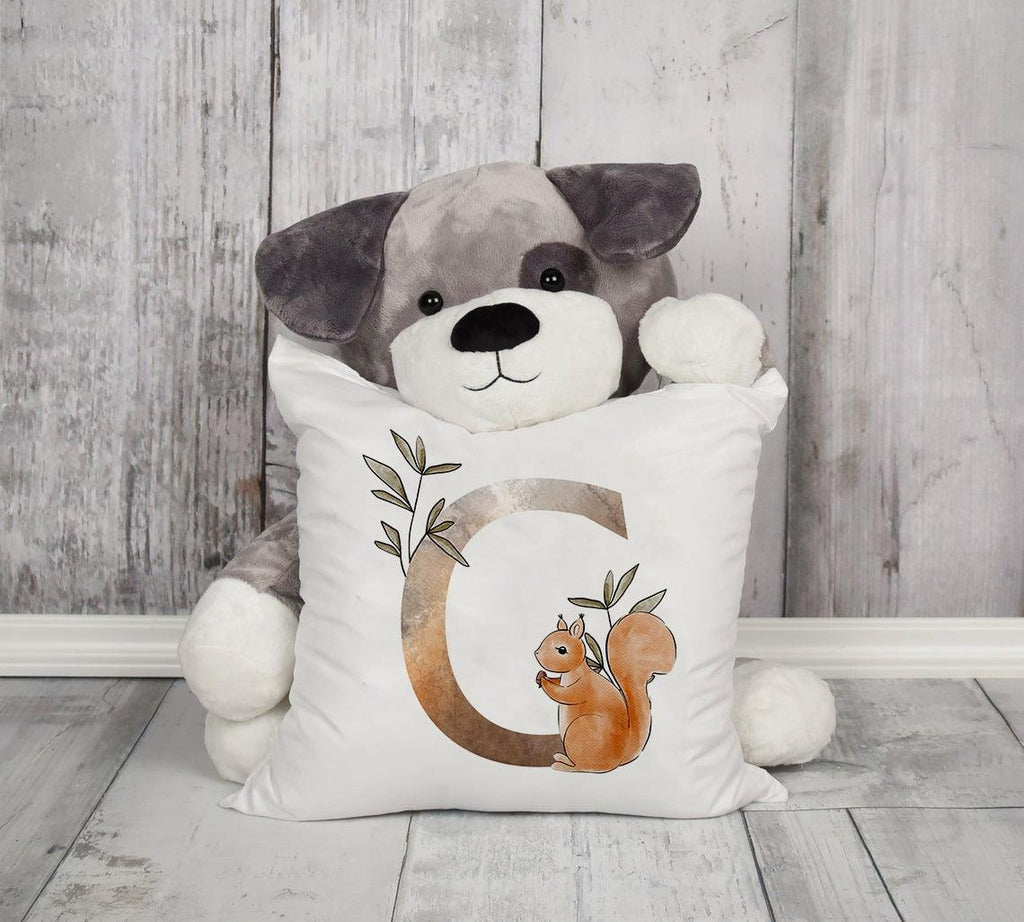 Animal Printed Pillow Cover Cartoon Giraffe Fox Bunny White Seat Polyester Decorative Cushion Cover Sofa Kids Room Alphabet Pillow Cover With Cute Animals Pillow Cases Outdoor Indoor Square Cushion Covers For Home Sofa Couch 45x45cm Stevvex