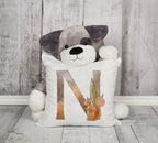 Animal Printed Pillow Cover Cartoon Giraffe Fox Bunny White Seat Polyester Decorative Cushion Cover Sofa Kids Room Alphabet Pillow Cover With Cute Animals Pillow Cases Outdoor Indoor Square Cushion Covers For Home Sofa Couch 45x45cm Stevvex
