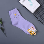 Anime Adventure Time Sock Women Cartoon Cute Socks Ice King Lumpy Space Princess Fun Autumn Winter Yellow Cotton Socks Warm Socks For Men And Women Stevvex