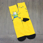 Anime Adventure Time Sock Women Cartoon Cute Socks Ice King Lumpy Space Princess Fun Autumn Winter Yellow Cotton Socks Warm Socks For Men And Women Stevvex