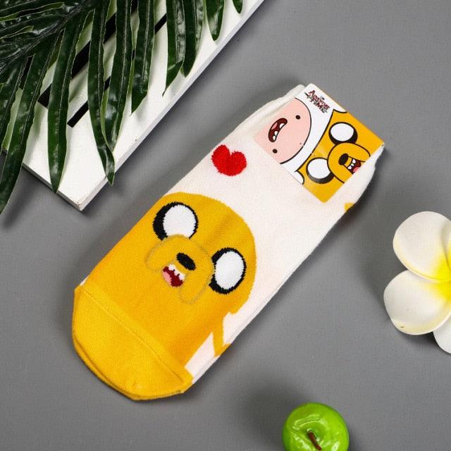 Anime Adventure Time Sock Women Cartoon Cute Socks Ice King Lumpy Space Princess Fun Autumn Winter Yellow Cotton Socks Warm Socks For Men And Women Stevvex