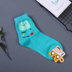 Anime Adventure Time Sock Women Cartoon Cute Socks Ice King Lumpy Space Princess Fun Autumn Winter Yellow Cotton Socks Warm Socks For Men And Women Stevvex