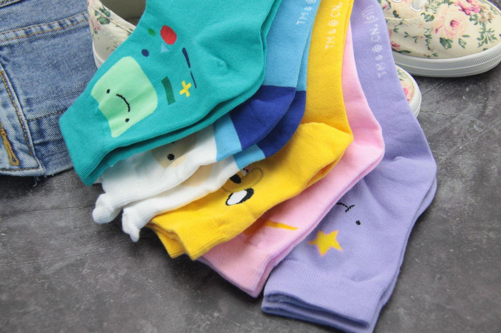 Anime Adventure Time Sock Women Cartoon Cute Socks Ice King Lumpy Space Princess Fun Autumn Winter Yellow Cotton Socks Warm Socks For Men And Women Stevvex