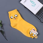 Anime Adventure Time Sock Women Cartoon Cute Socks Ice King Lumpy Space Princess Fun Autumn Winter Yellow Cotton Socks Warm Socks For Men And Women Stevvex