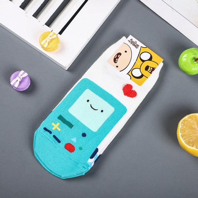 Anime Adventure Time Sock Women Cartoon Cute Socks Ice King Lumpy Space Princess Fun Autumn Winter Yellow Cotton Socks Warm Socks For Men And Women Stevvex