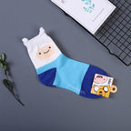 Anime Adventure Time Sock Women Cartoon Cute Socks Ice King Lumpy Space Princess Fun Autumn Winter Yellow Cotton Socks Warm Socks For Men And Women Stevvex