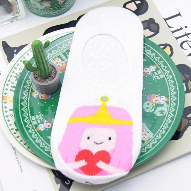 Anime Adventure Time Sock Women Cartoon Cute Socks Ice King Lumpy Space Princess Fun Autumn Winter Yellow Cotton Socks Warm Socks For Men And Women Stevvex