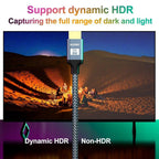 4K HDMI Cable HDMI 2.0 Ultra HD Audio Wire HDMI Splitter Digital Cord High Speed 18Gbps HDMI 2.0 Cable 4K HDR 2160P For TV  Projector Laptops Gaming