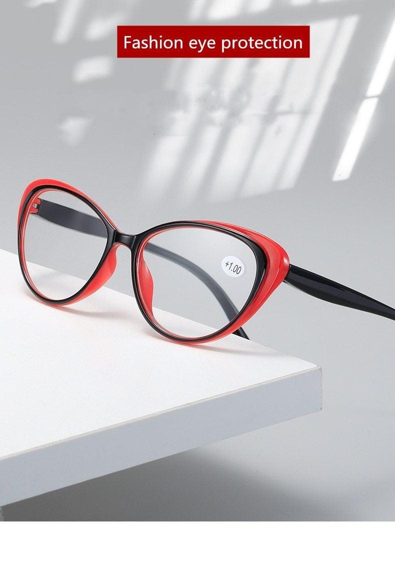 Anti-blue Light Coated Lenses Luxury Red Black Fashion Cat Eye Glasses For  Women Reading Glasses & Men Computer Cateye Blue Light Blocking Reading Glasses Stevvex