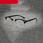 Anti Blue Light Half Frame Reading Glasses For  Women And  Men Anti Eye strain  Fashion Classic Style Retro Eyeglasses New Eyewear Simple Modern Design  Everyday Sunglasses For Men Stevvex