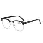 Anti Blue Light Half Frame Reading Glasses For  Women And  Men Anti Eye strain  Fashion Classic Style Retro Eyeglasses New Eyewear Simple Modern Design  Everyday Sunglasses For Men Stevvex