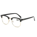 Anti Blue Light Half Frame Reading Glasses For  Women And  Men Anti Eye strain  Fashion Classic Style Retro Eyeglasses New Eyewear Simple Modern Design  Everyday Sunglasses For Men Stevvex
