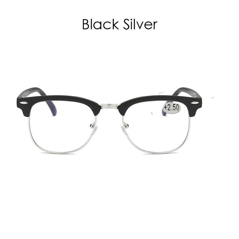 Anti Blue Light Half Frame Reading Glasses For  Women And  Men Anti Eye strain  Fashion Classic Style Retro Eyeglasses New Eyewear Simple Modern Design  Everyday Sunglasses For Men Stevvex