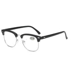 Anti Blue Light Half Frame Reading Glasses For  Women And  Men Anti Eye strain  Fashion Classic Style Retro Eyeglasses New Eyewear Simple Modern Design  Everyday Sunglasses For Men Stevvex