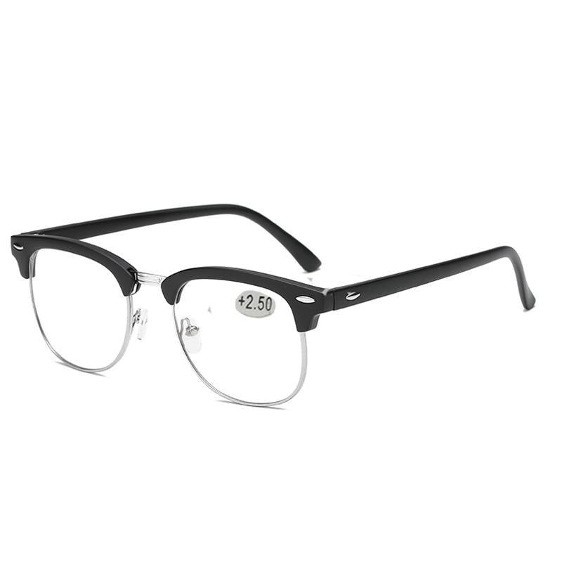 Anti Blue Light Half Frame Reading Glasses For  Women And  Men Anti Eye strain  Fashion Classic Style Retro Eyeglasses New Eyewear Simple Modern Design  Everyday Sunglasses For Men Stevvex