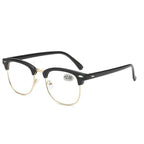 Anti Blue Light Half Frame Reading Glasses For  Women And  Men Anti Eye strain  Fashion Classic Style Retro Eyeglasses New Eyewear Simple Modern Design  Everyday Sunglasses For Men Stevvex