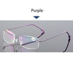 Anti-Blue Light Reading Glasses Ultralight Style Memory Titanium Rimless Reading Glasses For Men & Women Presbyopic  Eyeglasses For Everyday Use New Attractive Style Stevvex