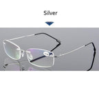 Anti-Blue Light Reading Glasses Ultralight Style Memory Titanium Rimless Reading Glasses For Men & Women Presbyopic  Eyeglasses For Everyday Use New Attractive Style Stevvex