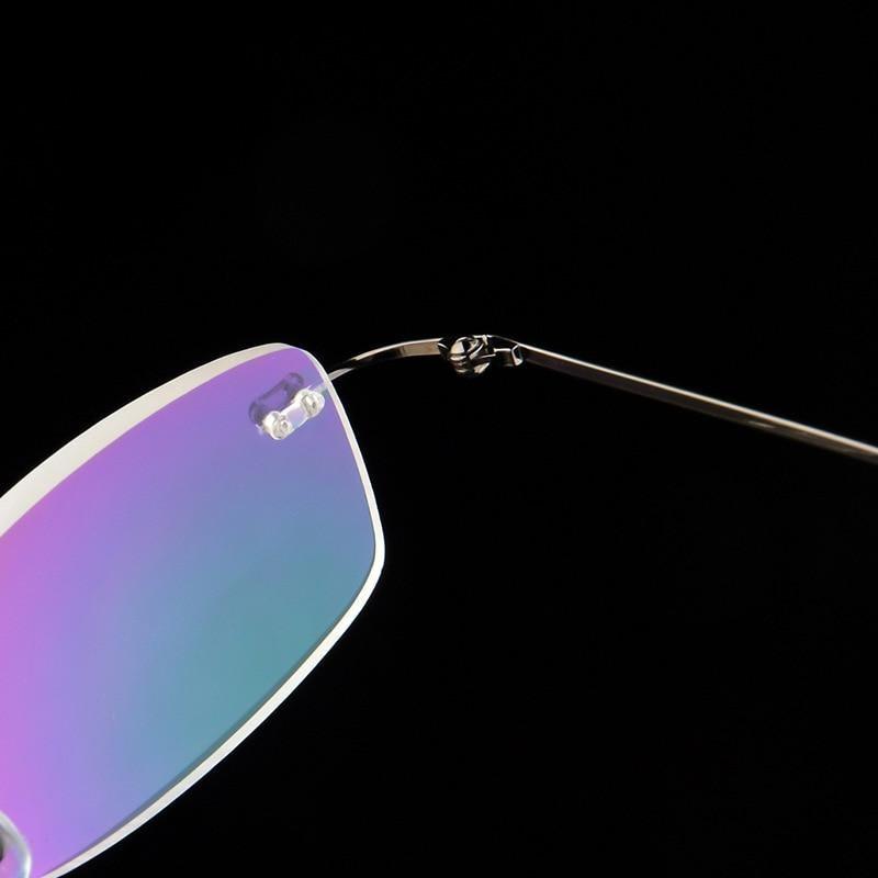 Anti-Blue Light Reading Glasses Ultralight Style Memory Titanium Rimless Reading Glasses For Men & Women Presbyopic  Eyeglasses For Everyday Use New Attractive Style Stevvex