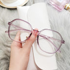 Anti-blue Light Women  Men Reading Glasses Eyestrain Computer Reading TV Glasses Stylish Frame Anti Glasses Men And Women  Retro Big Frame Myopia Eyeglasses Oversized  Ladies Diopter Presbyopia Eyeglasses Frames +1.0 +1.5 +2.0 +2.5 +3.5 +4.0 Stevvex